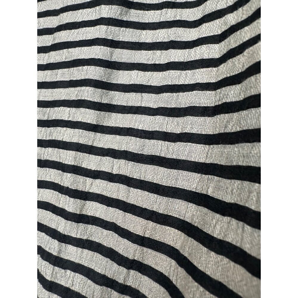 Ann Taylor Loft Striped Open Front Linen Jacket SZ 2 Career Office Collar - Picture 9 of 11
